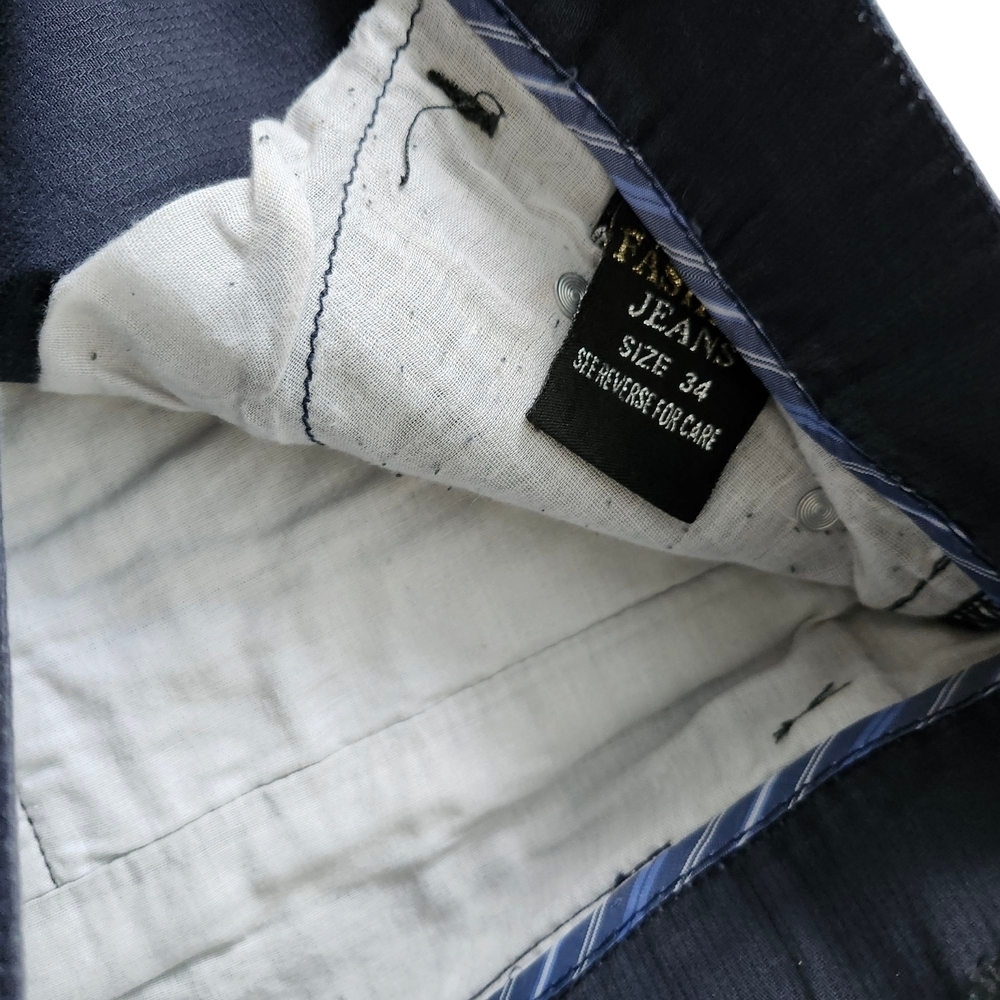 Men's Navy Blue Straight-Leg Pants - Great for Workwear! (Various Size - Picture 8 of 10